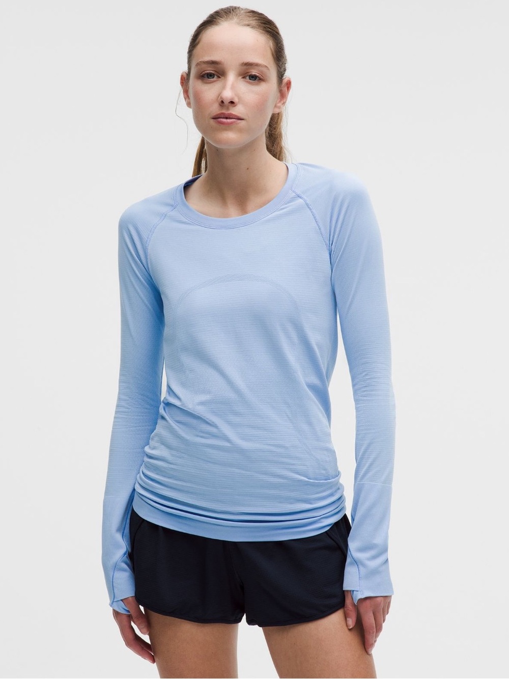 NWT Lululemon Swiftly Tech Long-Sleeve Shirt 2.0 – Hip Length - Sinatra Blue, 8